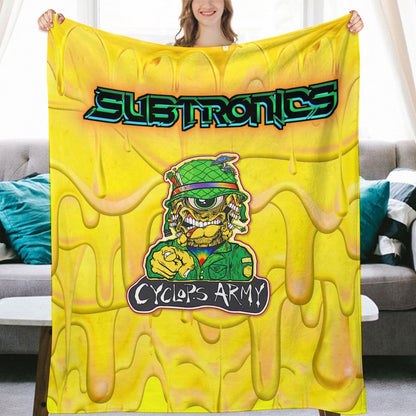 Custom EDM Artists Ultra-Soft Flannel Blanket for Camping Festival Rave in Multiple Sizes