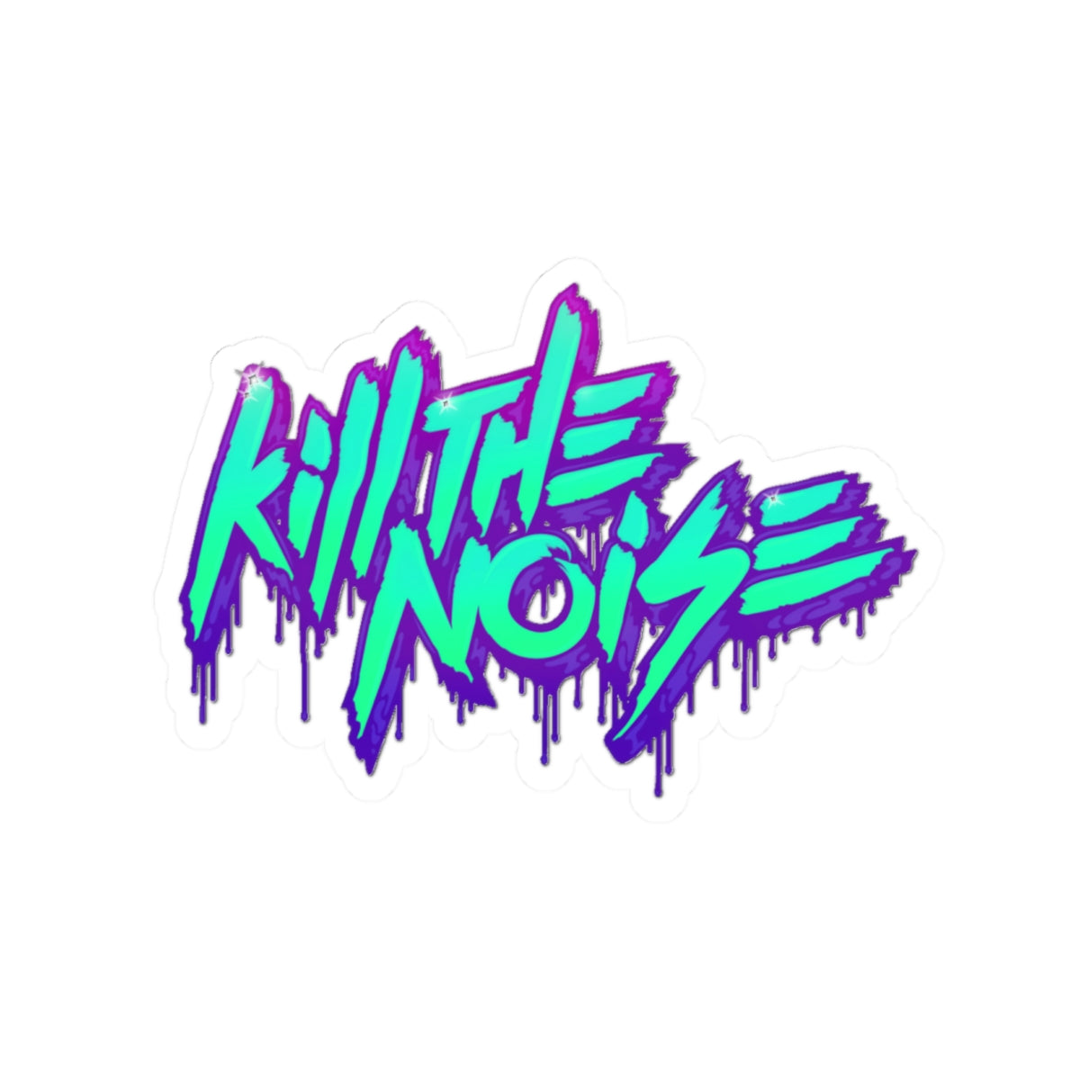 Kill the Noise Drippy Waterproof Decals Sticker for Car, Window, Wall Book, Laptop, Rave Accessories, Music Festival Accessory