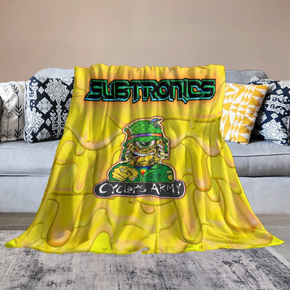 Custom EDM Artists Ultra-Soft Flannel Blanket for Camping Festival Rave in Multiple Sizes