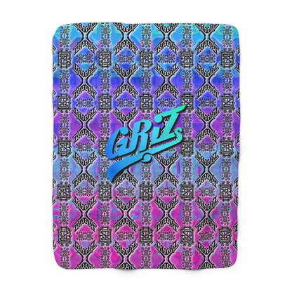 Griz Premium Micro-Mink GRIZ Sherpa Winter Blanket, Thick Camping Music Festival Blankets