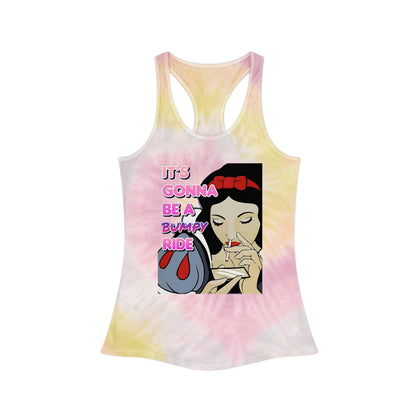 Gonna Be a Bumpy Ride Womens Tie Dye Racerback Tank Top