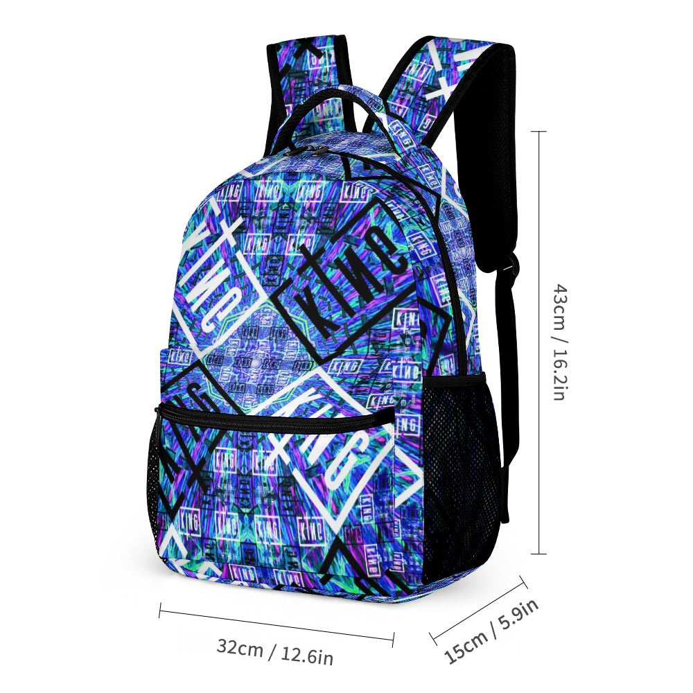 Psychedelic Backpack, Lunchbox, and Wallet Three piece set combination Travel Bag Package Set