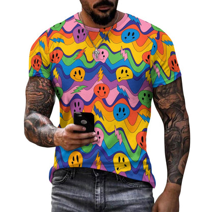 Men's LSD Trippy Fitted Rave Shirt Super Soft Breathable Sweat-Proof Odor-Resistant Music Festival Tee