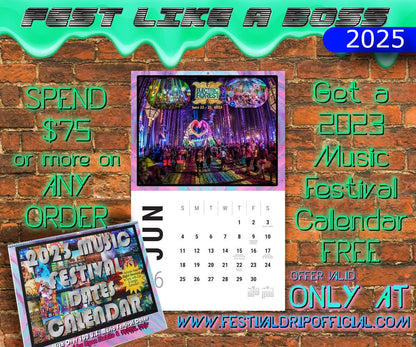 2025 Music Festival Calendar: 12-Month Wall Calendar with 100+ U.S. Music Festival Dates and Locations in 2025