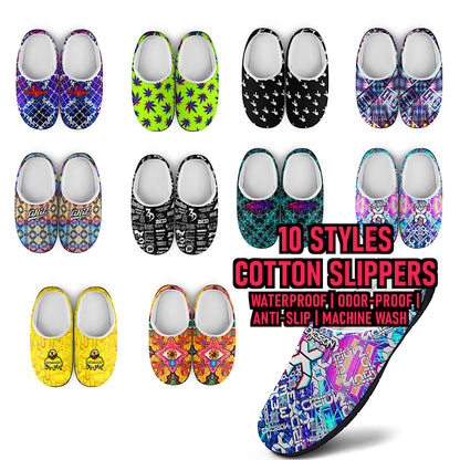 EDM Artist Cotton Slippers Soft, Comfy, No-Slip, Waterproof, Odor-resistant Music Festival Rave Gifts Mens Womens Unisex LIMITED EDITION