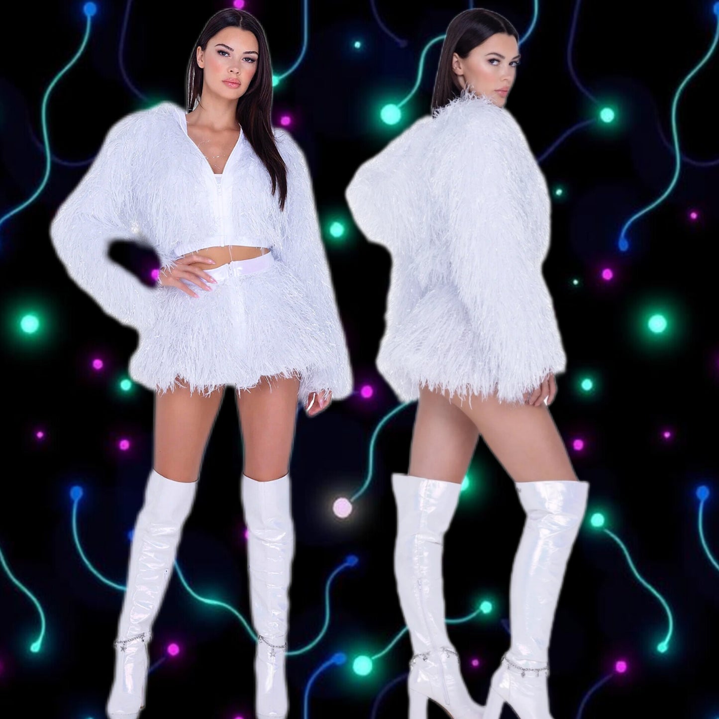 Light-up Faux Fur Skirt