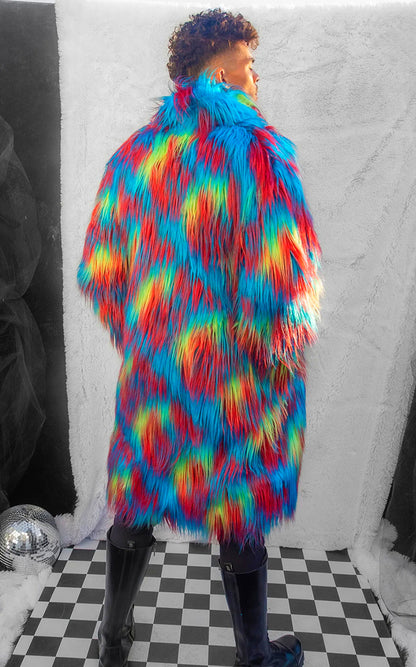 Faux Fur Mid-Length Coat
