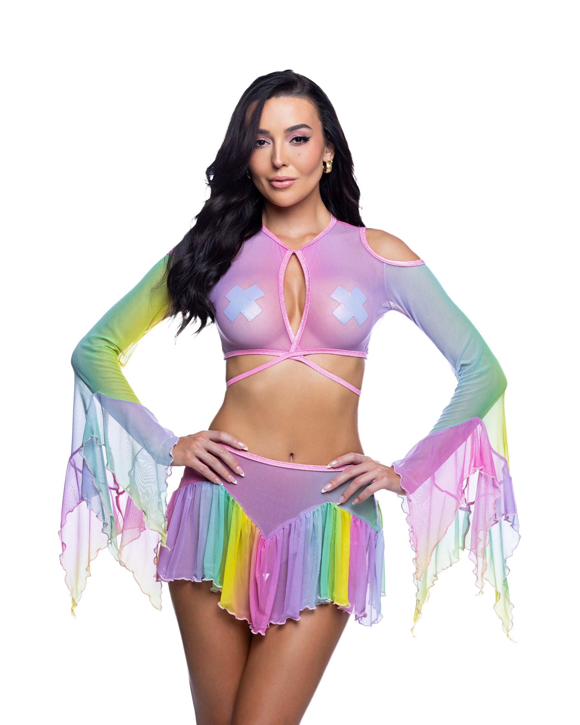 Flow Top and Skirt Set