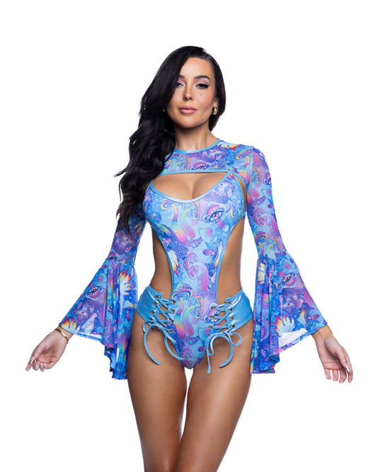 Mushroom Bell-Sleeve Shrug