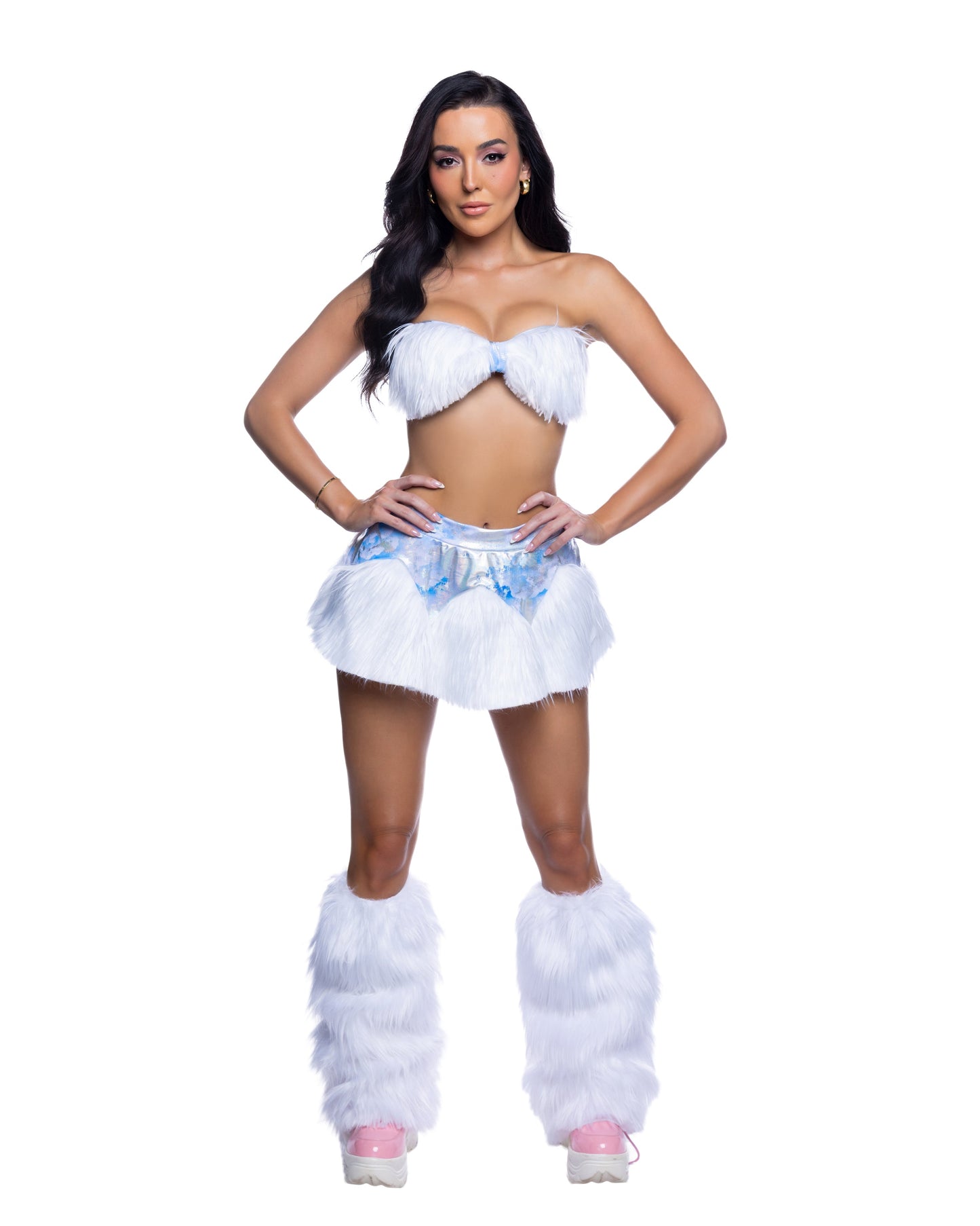 Faux Fur Skirt and Bandeau Top