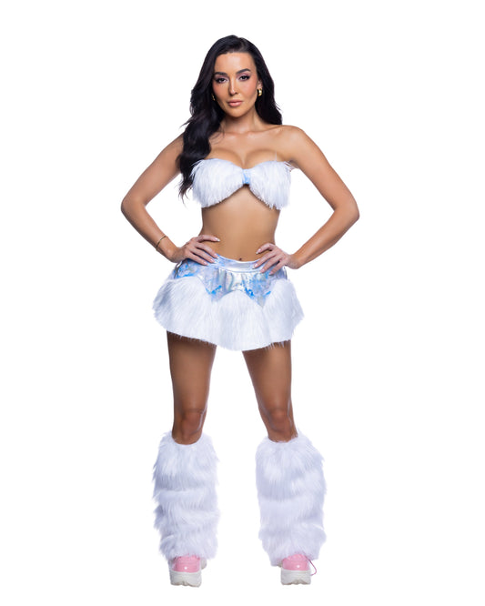 Faux Fur Skirt and Bandeau Top
