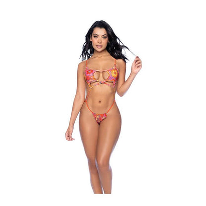 Blushing Bloom Strappy Sling Rave Outfit Set