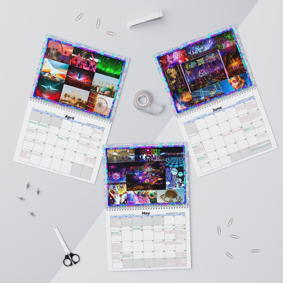 Music Festivals 2026 Calendar & Planner with Digital iCal Sync