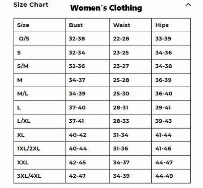 Womens Size Guide Defualt