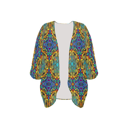 Fractals Women's Psychedelic Kimono Chiffon Cover Up