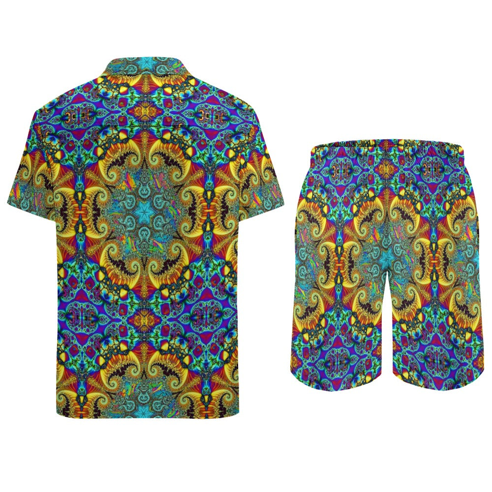 Fractals Psychedelic Men's Rave Outfit Set