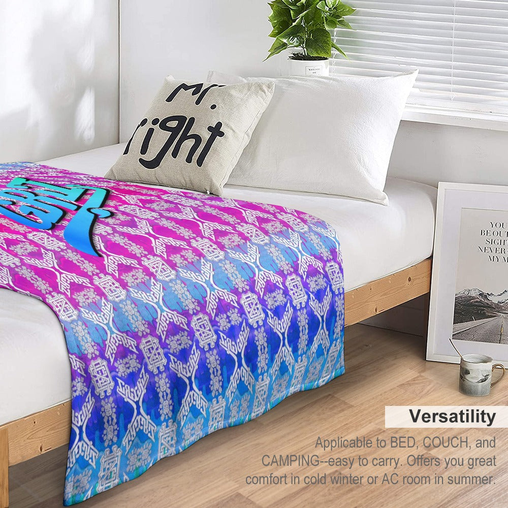 Custom EDM Artists Ultra-Soft Flannel Blanket for Camping Festival Rave in Multiple Sizes