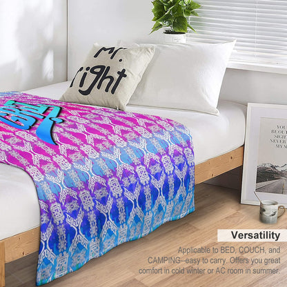 Custom EDM Artists Ultra-Soft Flannel Blanket for Camping Festival Rave in Multiple Sizes