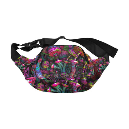 3D Psychedelic Mushrooms Ultimate Festival Fanny Pack Travel Sling Bag for Men Women Unisex