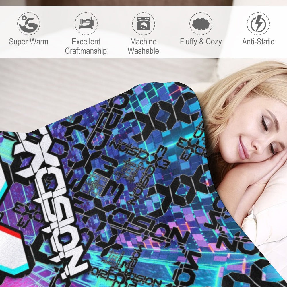Custom EDM Artists Ultra-Soft Flannel Blanket for Camping Festival Rave in Multiple Sizes