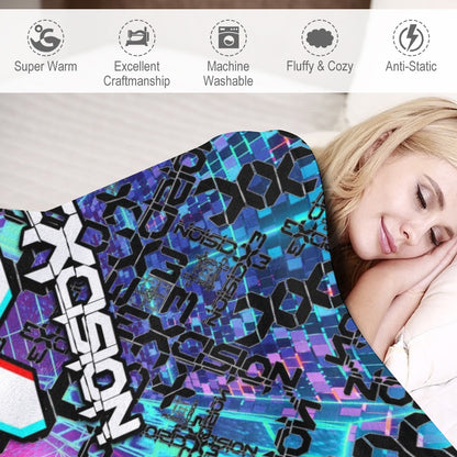 Custom EDM Artists Ultra-Soft Flannel Blanket for Camping Festival Rave in Multiple Sizes
