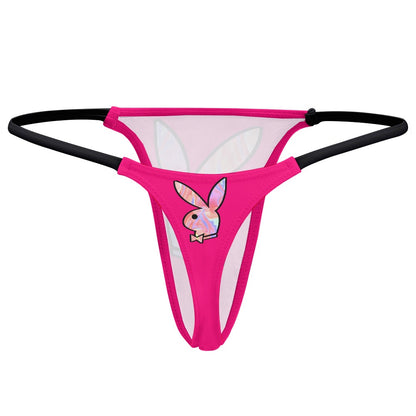 Playboy Pink Holographic Women's Thong Underwear