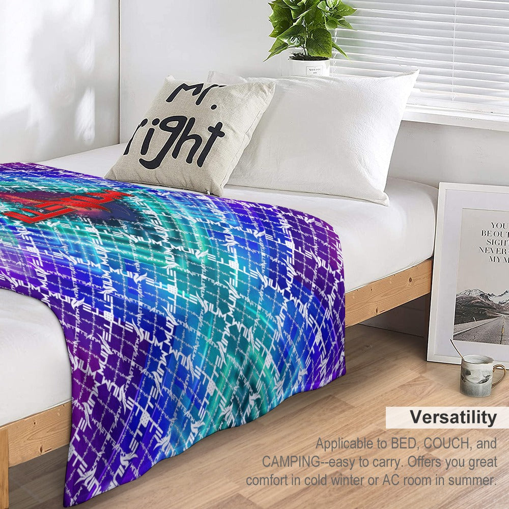 Custom EDM Artists Ultra-Soft Flannel Blanket for Camping Festival Rave in Multiple Sizes