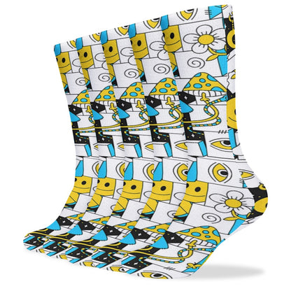 Acid Wave 5 Pack Sweat-Proof Odor-Resistant Breathable Large Socks