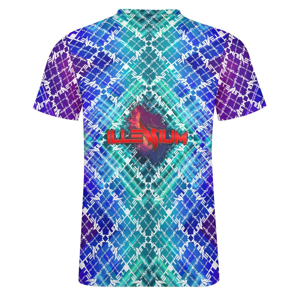 Men's Illenium All-Over Fitted Rave Shirt Super Soft Breathable Sweat-Proof Odor-Resistant Music Festival Tee