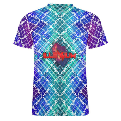 Men's Illenium All-Over Fitted Rave Shirt Super Soft Breathable Sweat-Proof Odor-Resistant Music Festival Tee