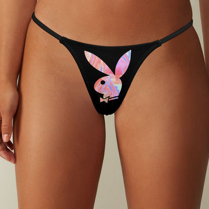 Playboy Pink Holographic Women's Thong Underwear