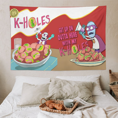 K-Hole Rick and Morty Tapestry 60"x90" Festival Flag