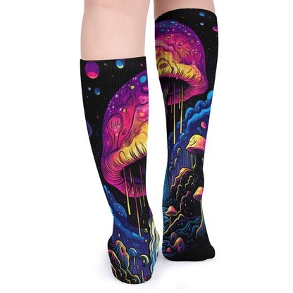 Blacklight Mushroom 5 Pack Sweat-Proof Odor-Resistant Breathable Large Socks