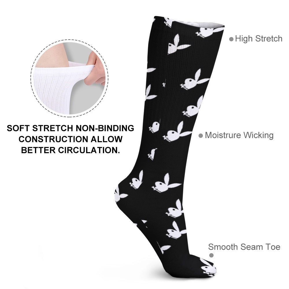 Playboy Bunny Socks 5 Pack Sweat-Proof Odor-Resistant Breathable Large Socks