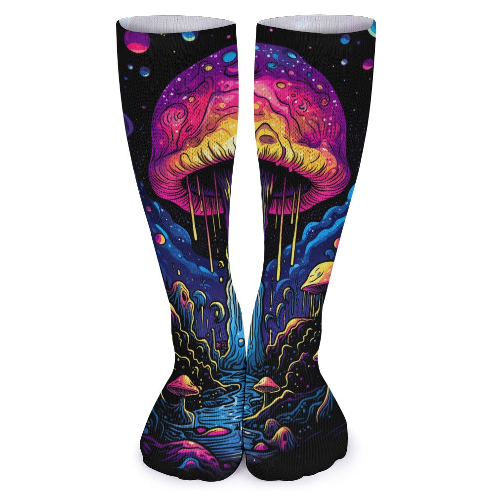 Blacklight Mushroom 5 Pack Sweat-Proof Odor-Resistant Breathable Large Socks
