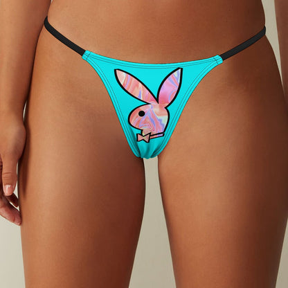 Playboy Pink Holographic Women's Thong Underwear