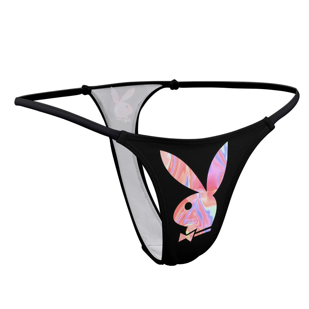 Playboy Pink Holographic Women's Thong Underwear