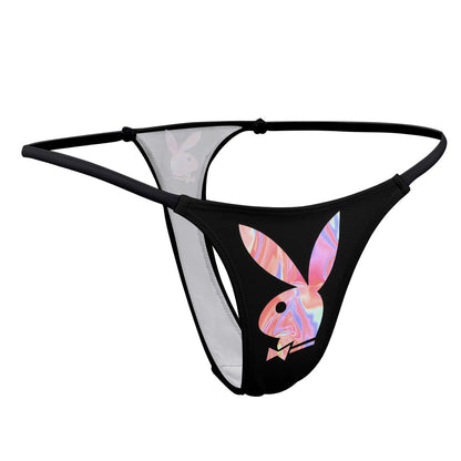 Playboy Pink Holographic Women's Thong Underwear