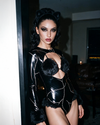 Fiesty Catwoman Superhero Costume for Women