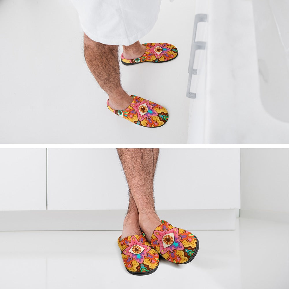 EDM Artist Cotton Slippers Soft, Comfy, No-Slip, Waterproof, Odor-resistant Music Festival Rave Gifts Mens Womens Unisex LIMITED EDITION