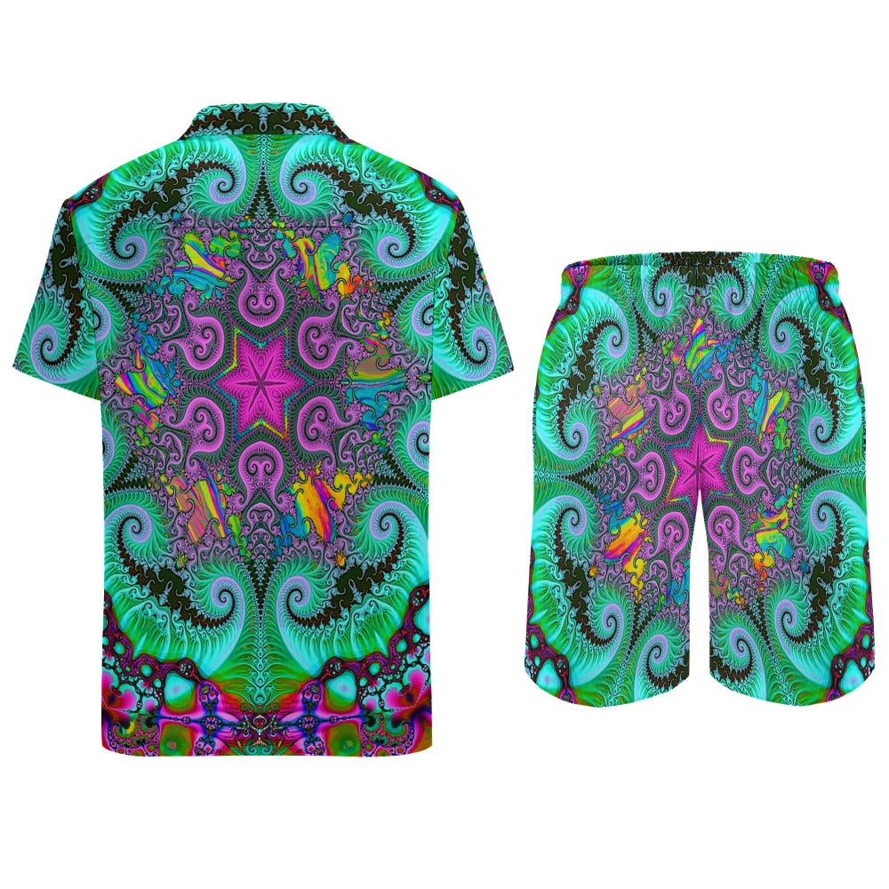 Fractals Psychedelic Men's Rave Outfit Set