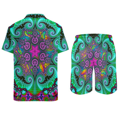 Fractals Psychedelic Men's Rave Outfit Set
