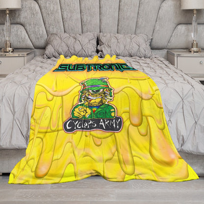 Custom EDM Artists Ultra-Soft Flannel Blanket for Camping Festival Rave in Multiple Sizes