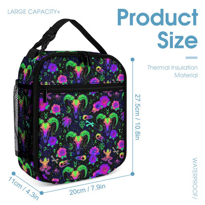 Psychedelic Backpack, Lunchbox, and Wallet Three piece set combination Travel Bag Package Set