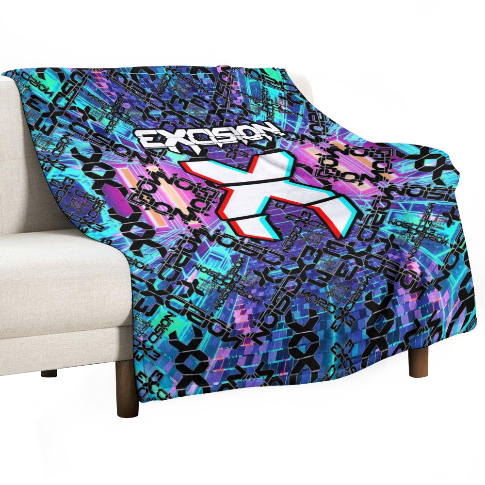 Custom EDM Artists Ultra-Soft Flannel Blanket for Camping Festival Rave in Multiple Sizes