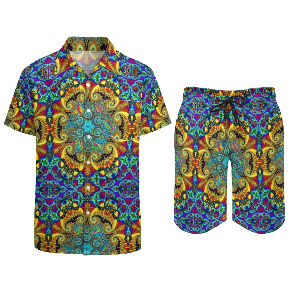 Fractals Psychedelic Men's Rave Outfit Set