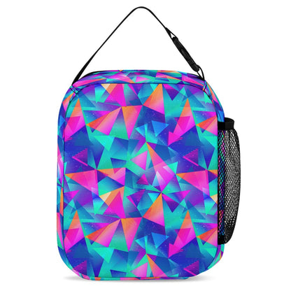 Psychedelic Backpack, Lunchbox, and Wallet Three piece set combination Travel Bag Package Set