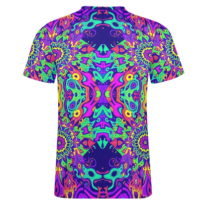 Men's Psychedelic Fitted Rave Shirt Super Soft Breathable Sweat-Proof Odor-Resistant Music Festival Tee
