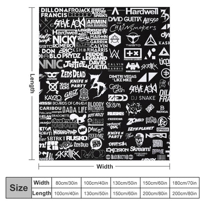 edm artist logo blanket