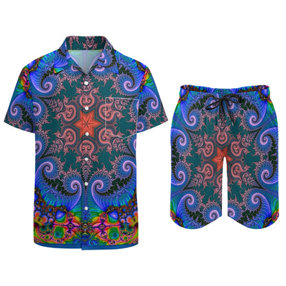 Fractals Psychedelic Men's Rave Outfit Set